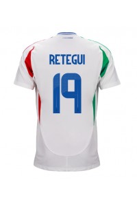 Italië Mateo Retegui #19 Voetbaltruitje Uit tenue EK 2024 Korte Mouw